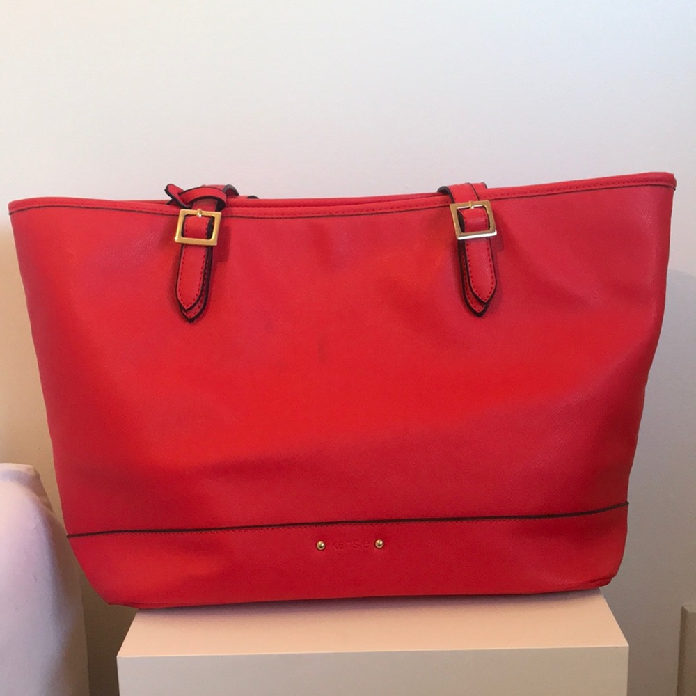 Red tote bag